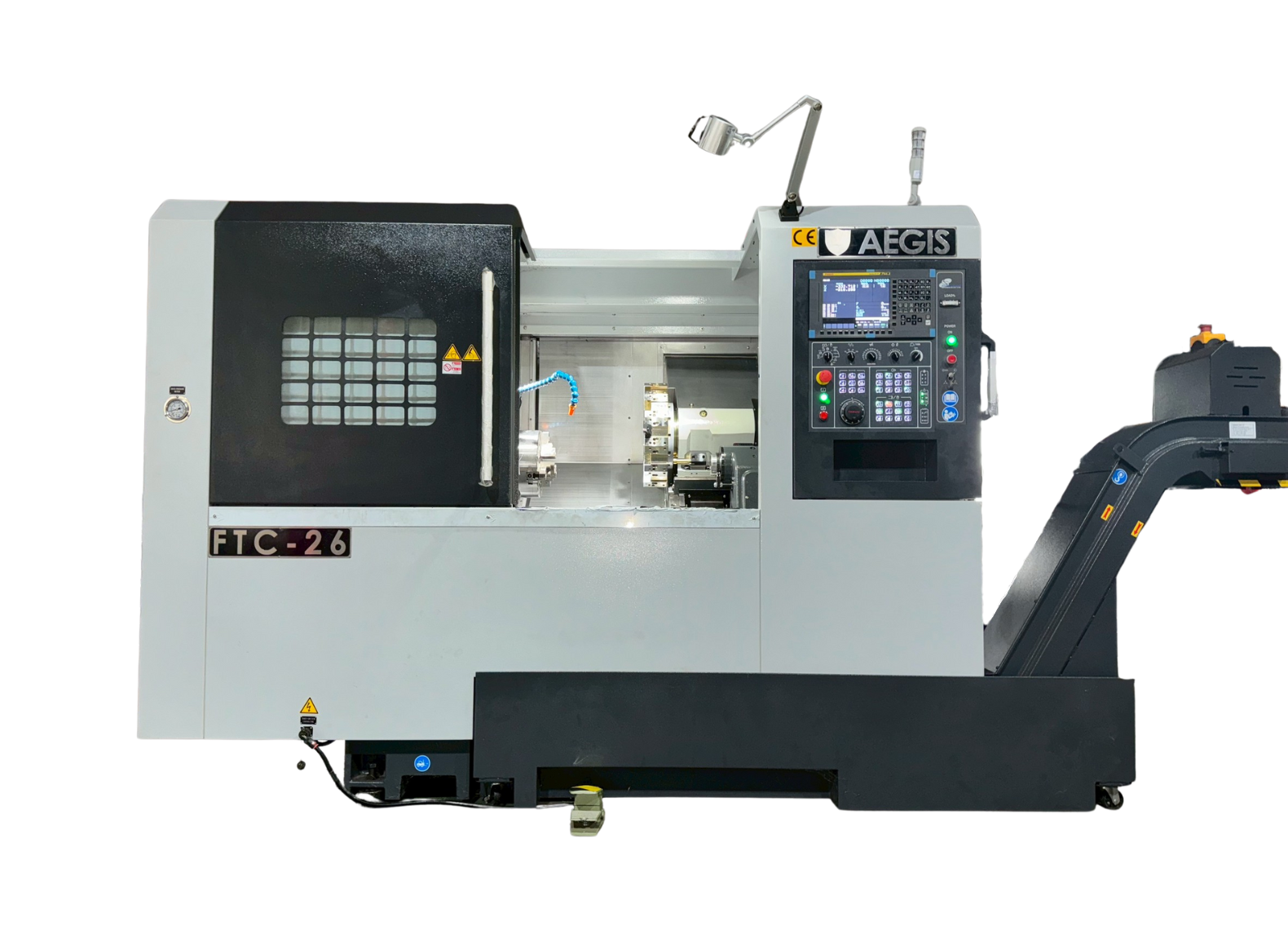 AEGIS CNC FTC-26 大型高剛性精密斜床CNC車床 正面圖