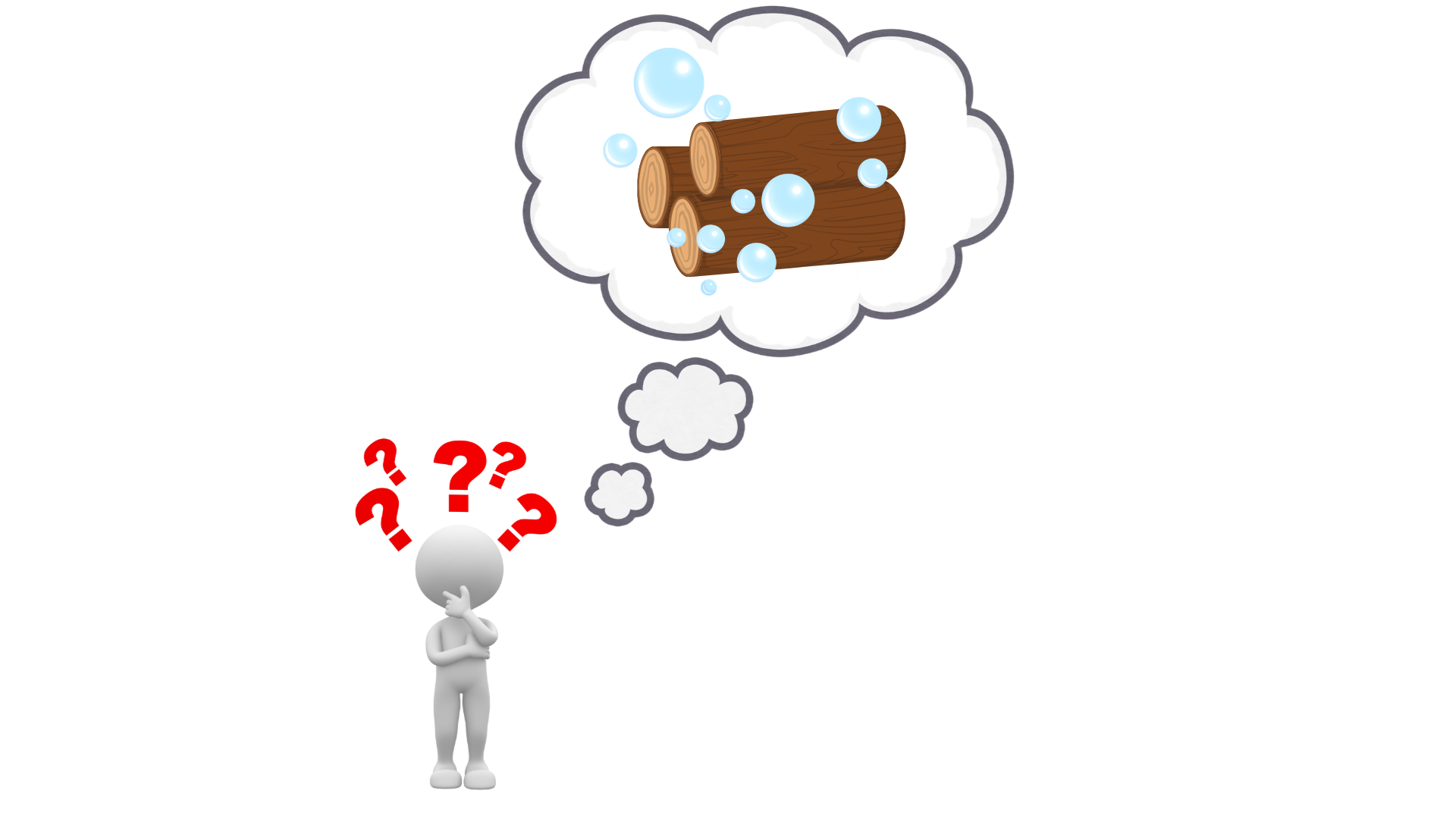 Illustration of confusion over the word 'lathe', imagining wood (lath) and soap foam (lather) instead of a machine tool